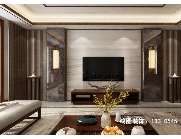 天馬相城200平米新中式風(fēng)格裝修案例